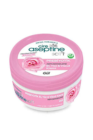 Cire Aseptine Soft Gül Özlü Nem Dengeleyici , Besleyici Prebiyotikli Krem 100 ml