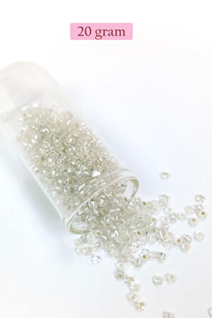 Dökme Cam Kum Boncuk (8/0) 3 mm - 4 Renk - Toplam 80 Gram - BNC420