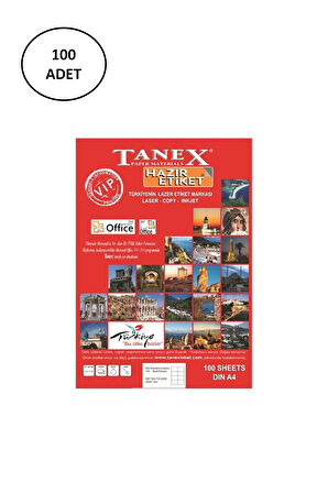 Tanex Tw-2096 Lazer Etiket 43X8.5 Mm 100 Lü