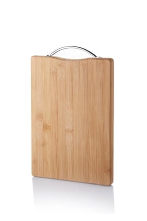Metal Tutacaklı Lüx Bambu Kesme Tahtası 30cm X20cmx1.8cm -67458