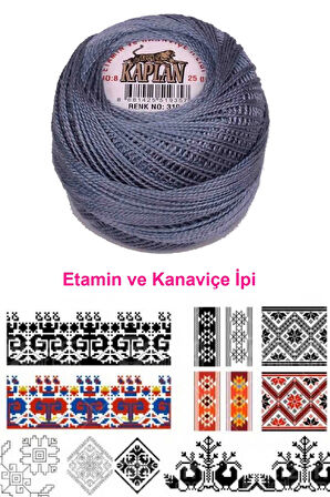 Kaplan Etamin Ve Kanaviçe İpi 8 No Kod/Renk: 319 - Royaleks