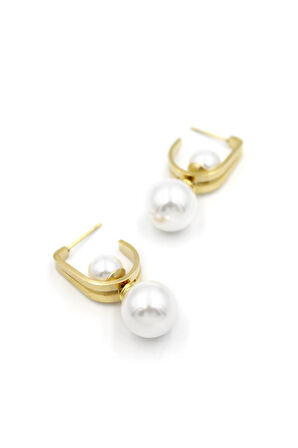 İncili Küpe - Altın