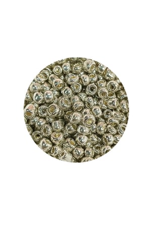 Dökme Cam Kum Boncuk (8/0) 3 mm - 20 Gram - Parlak Gümüş - BNC147 - 5'li Paket