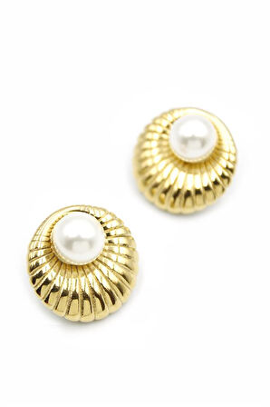 İnci Küpe - Altın