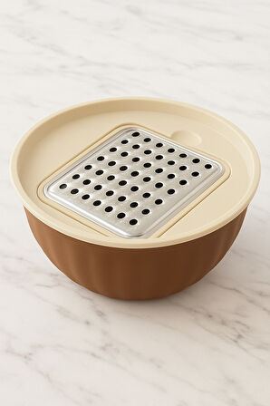 4 Parça Rendeli Karıştırma ve Saklama Kabı 2,5 Litre