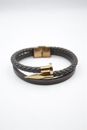 Deri Çivi Bileklik - Rose