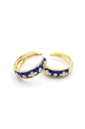 Mineli Vc Yonca Küpe - Mavi