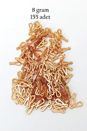 Oya Abiye Bileklik Kolye Pleksi Metalik Plastik Pul Altın Renk 8 gram 155 adet - BNC482