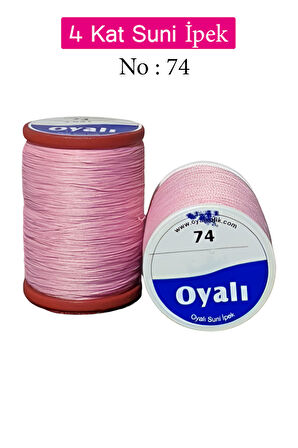 Oyalı 4 Kat Suni İpek İplik İğne Oyası Boncuk İpi Tığ Oyası No:74