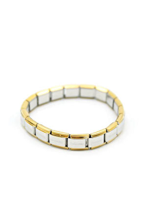 Lastikli Çelik Bilezik - Gümüş