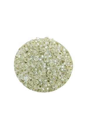 Dökme Cam Kum Boncuk (11/0) 2 mm - 60 Gram -  Şeffaf - BNC069