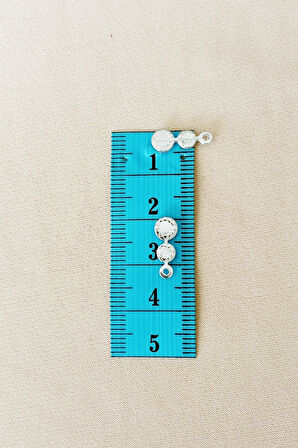 Oya Abiye Bileklik Kolye Pleksi Metalik Plastik Pul Gümüş Renk 8 gram 100 adet - BNC500