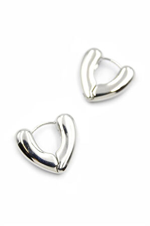 Kalp Küpe - Gümüş