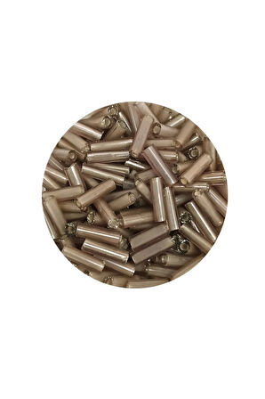 Uzun Boru Kesme Boncuk Çap 2mm Uzunluk 10 mm - 20 Gram - Duman - BNC253