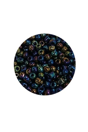 Dökme Cam Kum Boncuk (8/0) 3 mm - 20 Gram - Lacivert Yeşil - BNC169 - 5'li Paket
