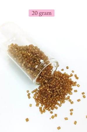 Kesme Cam Boncuk 2mm - 20 Gram - Şeffaf Kahverengi -BNC306 - 5'li Paket