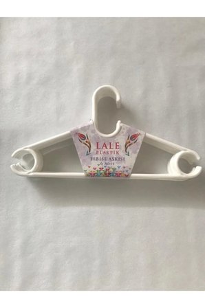 Royaleks Plastik Elbise Askısı 6'lı Beyaz