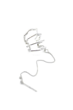 Zincir Çoklu Kıkırdak Küpe - Gümüş