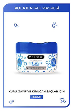 Kolajen Saç Maskesi 500 ML - Zayıf ve Kırılgan Saçlar İçin - mrfs