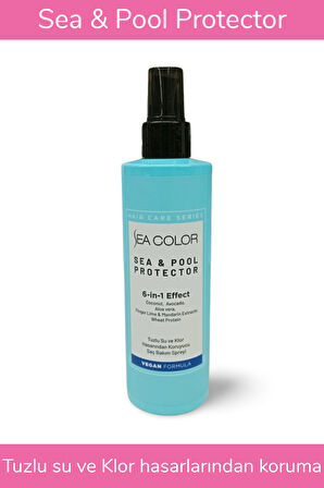 Tuzlu Su ve Klor Hasarından Koruyucu Saç Bakım Spreyi Deniz ve Havuz Saç Spreyi 6'sı 1 Arada