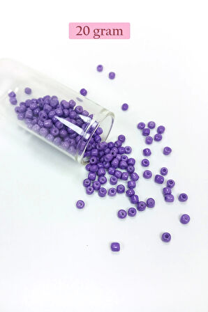 Dökme Cam Kum Boncuk Büyük Boy (6/0) 4 mm - 4 Renk - Toplam 80 Gram - BNC409