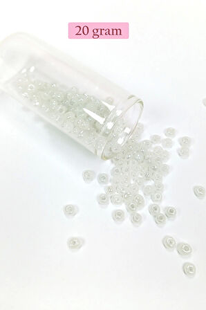 Dökme Cam Kum Boncuk Büyük Boy (6/0) 4 mm - 4 Renk - Toplam 80 Gram - BNC409