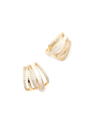 Taşlı Küpe - Rose