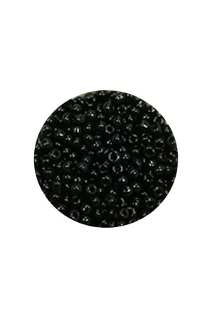 Dökme Cam Kum Boncuk (11/0) 2 mm - 20 Gram -  Siyah - BNC010 - 5'li Paket