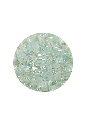 Kesme Cam Boncuk 2mm - 60 Gram - Şeffaf Beyaz - BNC368