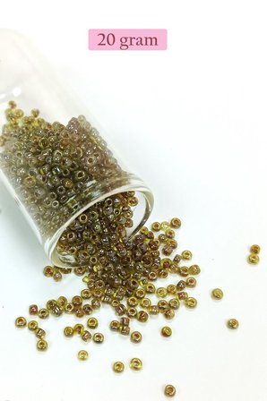 Dökme Cam Kum Boncuk (8/0) 3 mm - 20 Gram - Yeşil Siyah - BNC182 - 5'li Paket