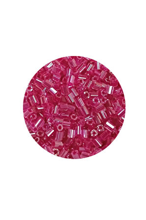 Kesme Cam Boncuk 2mm - 20 Gram - Şeffaf Pembe -BNC334