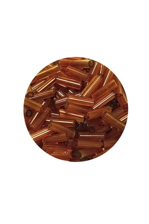 Uzun Boru Kesme Boncuk Çap 2mm Uzunluk 10 mm - 20 Gram - Şeffaf Gold - BNC254 - 5'li Paket