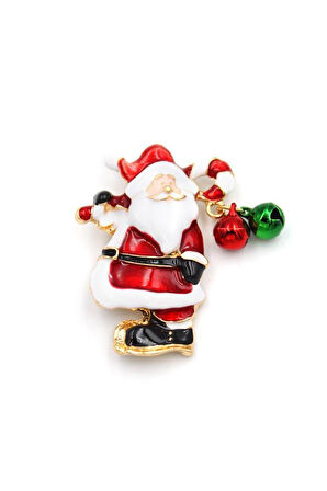 Noel Baba Broş - Kırmızı