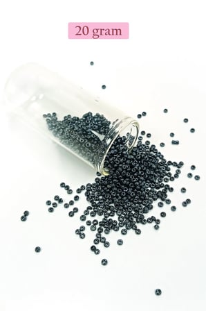 Dökme Cam Kum Boncuk (11/0) 2 mm - 20 Gram -  Koyu Yeşil - BNC019 - 5'li Paket