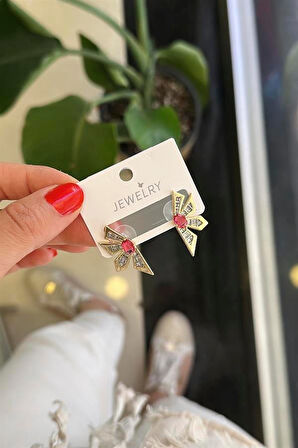 Çiçek Küpe - Pembe