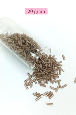 Uzun Boru Kesme Boncuk Çap 2mm Uzunluk 10 mm - 20 Gram - Duman - BNC253 - 5'li Paket