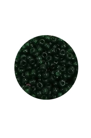 Dökme Cam Kum Boncuk (8/0) 3 mm - 20 Gram - Şeffaf Koyu Yeşil - BNC155 - 5'li Paket