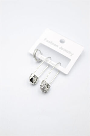 3'lü Filkete Küpe - Gümüş