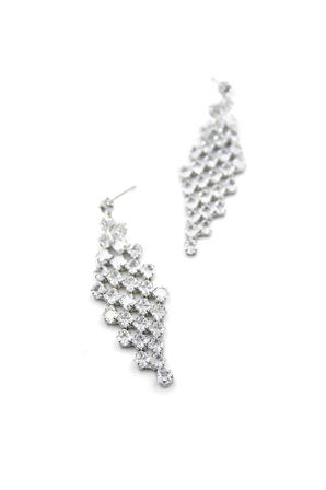 Zirkon Taşlı Küpe - Gümüş