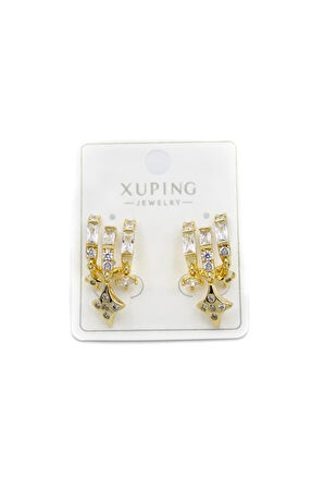 Taşlı Küpe - Altın