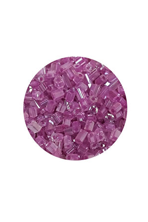 Kesme Cam Boncuk 2mm - 60 Gram - Şeffaf Eflatun - BNC359