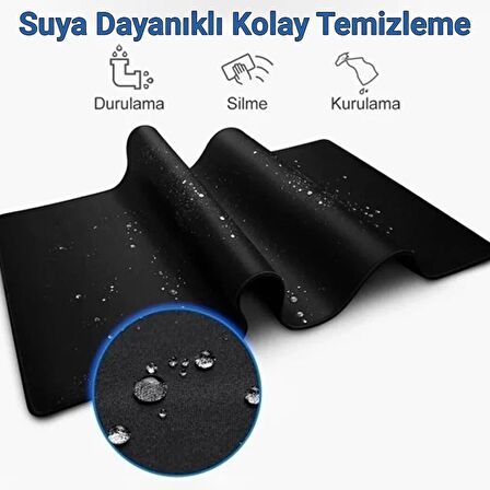 SonicTouch UltraGrand Siyah ve Neon Yeşili Kartal Dikişsiz Xxl Gaming Oyuncu Masaüstü Klavye Mouse Pad 40x90Cm