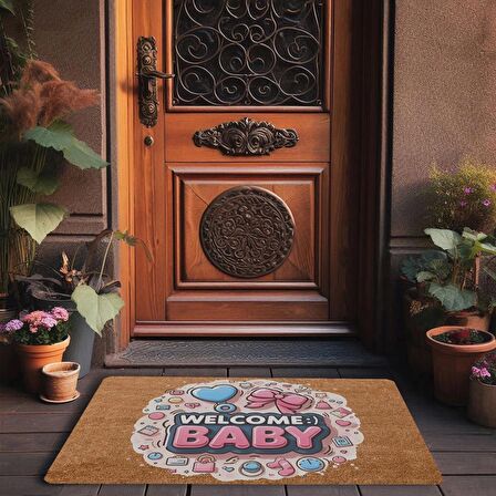 Valerine Life Hoş Geldin Bebek Welcome Yeni Doğan Kapı Önü Paspası 45x70cm