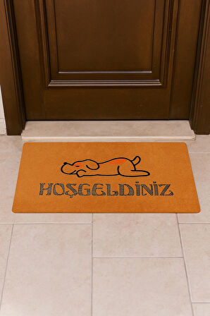 Valerine Life Velür Coco Dokulu Welcome Hoş Geldiniz Kapı Önü Dış Mekan Paspası 45x70cm 27YCM260106