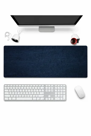 SonicTouch Klavye Mousepad 32x70cm Dikişsiz Pürüzsüz Sıvı Geçirmez Kaymaz Taban Gece Mavisi
