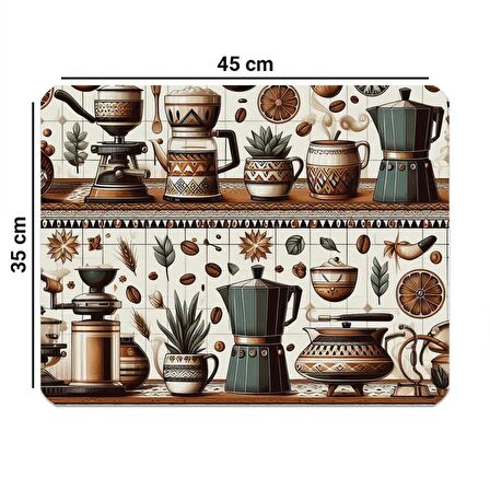 Valerine Life Kahve Makinesi Matı Su Geçirmez Kaymaz Çaycı, Çay Espresso Makinesi Pad 35x45cm