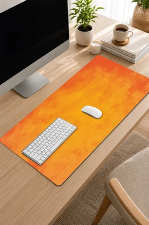 SonicTouch Klavye Mousepad 32x70cm Dikişsiz Pürüzsüz Sıvı Geçirmez Kaymaz Taban Gün Batımı Dokusu