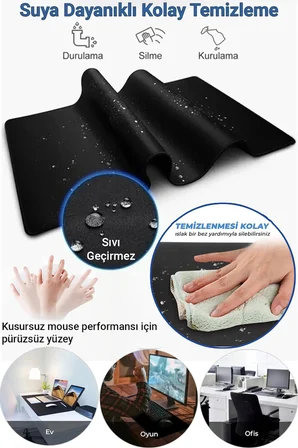SonicTouch Klavye Mousepad 32x70cm Dikişsiz Pürüzsüz Sıvı Geçirmez Kaymaz Taban Gün Batımı Dokusu