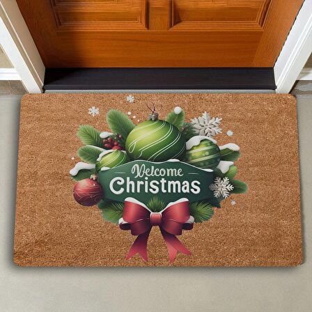 Valerine Life Christmas Welcome Süsü Hoş Geldiniz Kapı Önü Paspası 45x70cm