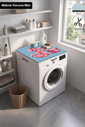 Valerine Life Çamaşır Kurutma Makinesi Üstü Düzenleyici Matı Sıvı Geçirmez Örtü Balon Köpek